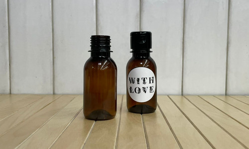 100 мл Флакон округлый темный пластик 28