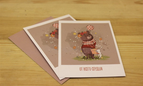 Открытки картонные