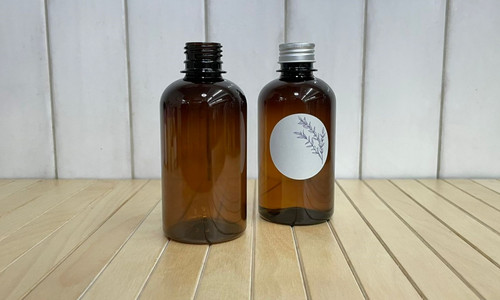 300 мл Флакон округлый темный пластик 28