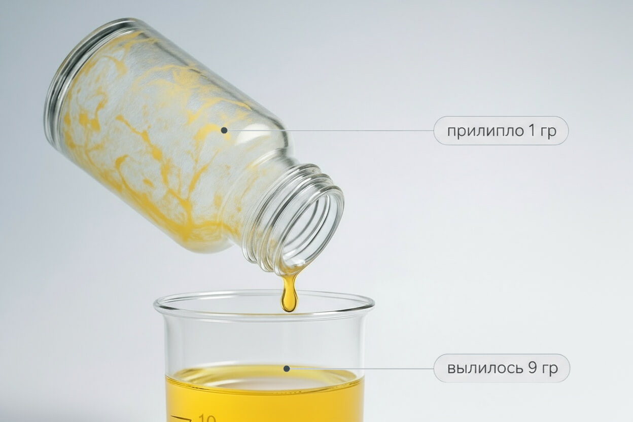 Сколько ценных активов прилипает к стенкам флаконов и как достать все подчистую?